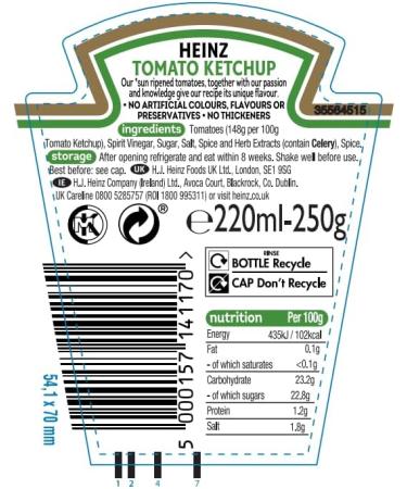 Heinz Tomato Ketchup 220ml - Buy Online on GoSupps.com
