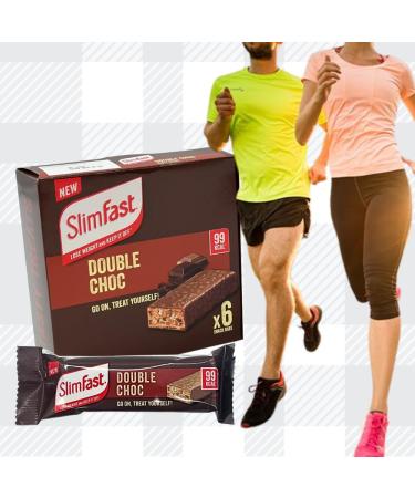 AETN Creations Slim Fast Chocolate Snack Bar 2 Boxes (12x25g) - 99Kcal Indulgent On-the-Go Treat with Free Fridge Magnet and Meal Planner - Buy Online on GoSupps.com