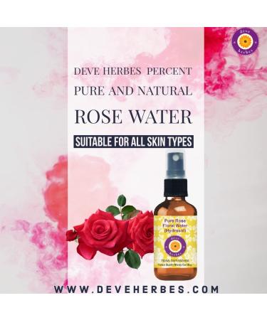 Buy Deve Herbes Pure Rose Water (50ml) - Premium Kannauj Rosa Damascena for Skin & Hair - Buy Online on GoSupps.com
