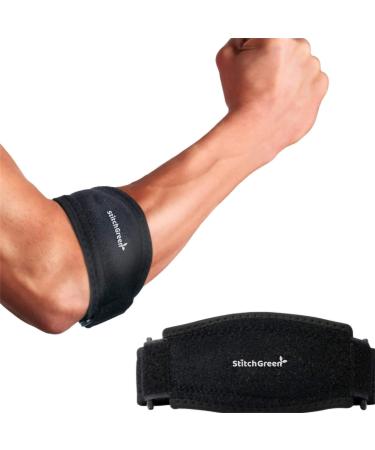 Elbow Brace for Tendonitis Adjustable Relief for Golf and Tennis Elbow Suitable for Men and Women (2 Black)