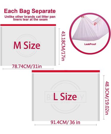 Bilieasy Cat Litter Box Liners large with Drawstrings 10 Pack Scratch Resistant Bags for Medium and Large Litter Box (M WHITE) - Buy Online on GoSupps.com