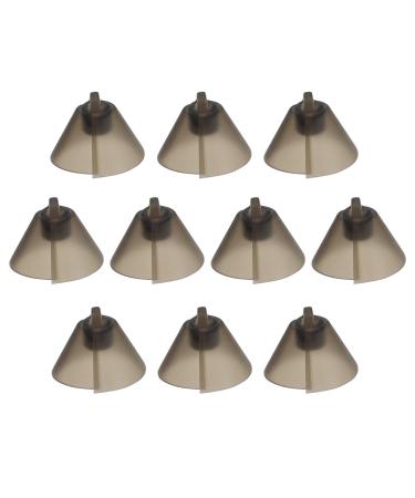 10pcs Hearing Aid Domes Soft Silicone Receiver Tulip Domes Audiphone Ear Tips Replacements Earbud Audiphone Invisible Tip Domes Transparent Black