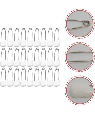 iplusmile 500 Pcs Plastic Safety Pin with Locking Diaper Head - White Steel Pins for Baby Clothing and Diapers - Buy Online on GoSupps.com