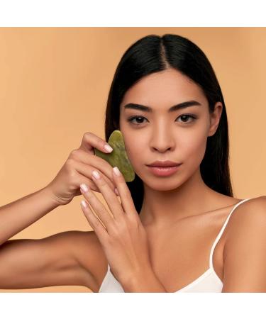 Buy Gua Sha Facial Tool & Roller - Lymphatic Drainage Massage for Tension Relief & Skin Relaxation - International Shipping Available - Buy Online on GoSupps.com