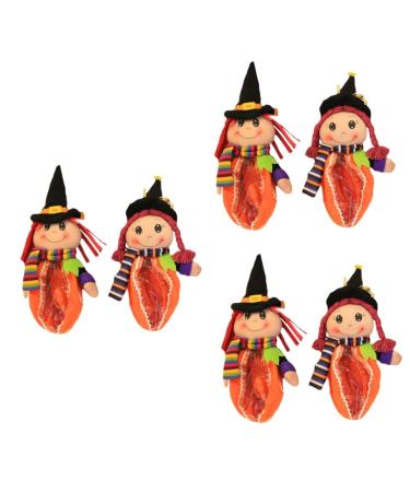 Healeved 6 Pcs Candy Bag Sheer Gift Bags Kids Gift Pouch Bags Candy Packing Bag Candy Packaging Pouch Bags for Sweets Pumpkin Treat Bags Sheer Bags Package Bag Statue Halloween Child Cloth