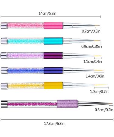 5-Part Nail Brush Set for Acrylic & UV Gel Nail Art | DIY Nail Design Tools - Buy Online on GoSupps.com