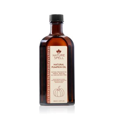 Nature Spell Pumpkin Hair Oil 150ml Hair Growth Oil Natural Hair Treatment Oil & Body Oil Suitable for All Hair Types Made In The UK