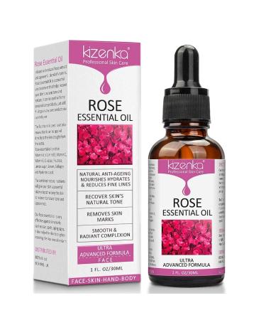 Rose Essential Oil  Rose Oil Smooth Anti Aging Wrinkles Fits for Face and Body Perfect for Relaxation Vitamin C Skin Care for Face - 30ml