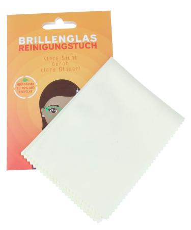 Environmentally friendly glasses cleaning cloth made from recycled PET in yellow | 16 x 22 cm