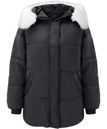 Hehiy Women's Winter Parka Jacket with Fur Hood | Warm Sporty Coat for Outdoor Activities | Available in Brown Black & White | Plus Sizes Available - Buy Online on GoSupps.com