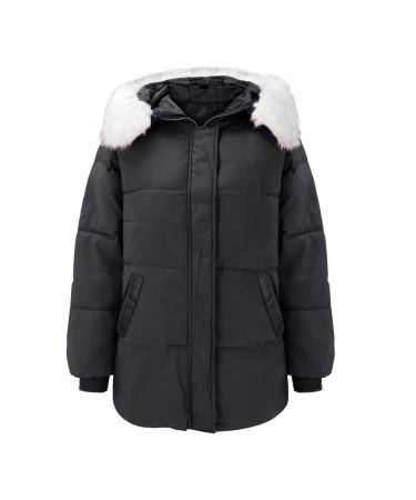 Women's parka light spring and summer jacket with hood women's outdoor coat women parking jacket women winter long warm waterproof coat women XXL winter jackets for women short l black
