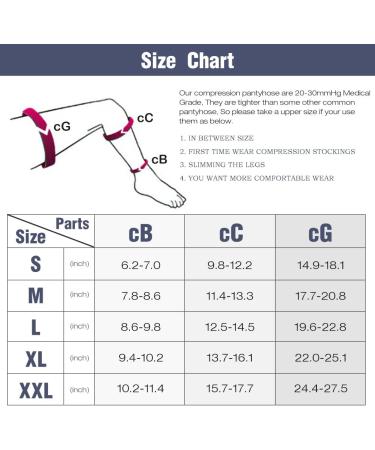Women's 20-30 mmHg Compression Leggings for Varicose Veins & Swelling - Black Medium Footless Tights - Buy Online on GoSupps.com