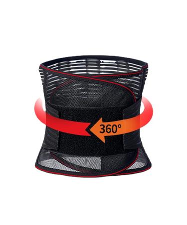 Breathable Back Brace for Men & Women for Home and Lifting at Work Lumbar Support Belt for Mild Lower Back Pain Sciatica Herniated Disc Scoliosis Strains Rehabilitation (Medium)
