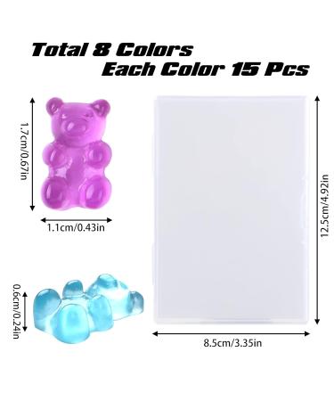 SANNIX 120 Pcs Kawaii Nail Charms - Gummy Bear Resin Decorations for Nail Art (8 Colors) - Shop Internationally - Buy Online on GoSupps.com