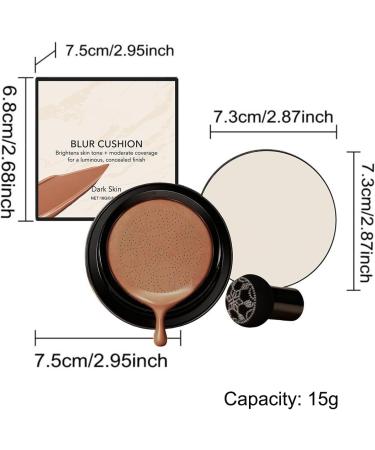  Niesel Face Cushion Foundation - 15g Waterproof & Sweat Resistant Foundation Air Cushion Mushroom Foundation for Sensitive and Mature Skin Ideal for Use - Buy Online on GoSupps.com