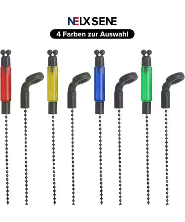 Nelxense 4-Piece Fishing Swingers Set with Bite Indicators - Carp & Trout Fishing Light Indicators for Day & Night - Red Yellow Blue Green - Buy Online on GoSupps.com