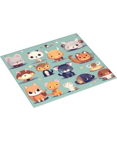 Composite Sponge Microfiber Drying Mat - Cute Animals Design | 18x24 Inch, Foldable & Hangable for Kitchen Draining Rack - Absorbent for Baby Bottles, Coffee Pads - Buy Online on GoSupps.com