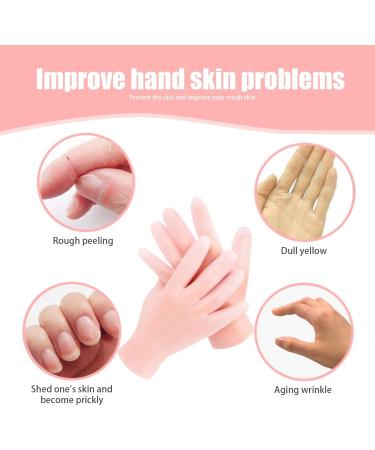 Silicone Gloves Moisturizing Gloves Overnight 2 Pairs Non-slip Palm Elastic Lotion Gloves Size Waterproof Gloves for Dry Hands Chapped Skin - Buy Online on GoSupps.com