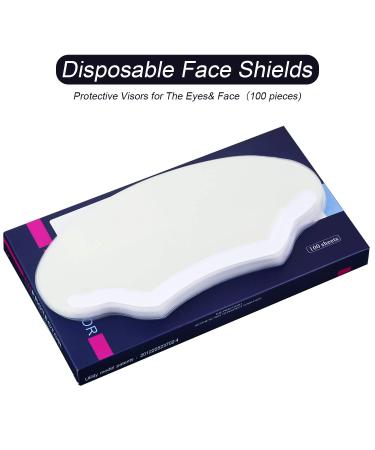 Sanlebi 100PCS Microblading Kit: Clear Face Shields for Salon, Makeup, Eyelash Extensions - Eye Protector Visors for Showering - Buy Online on GoSupps.com