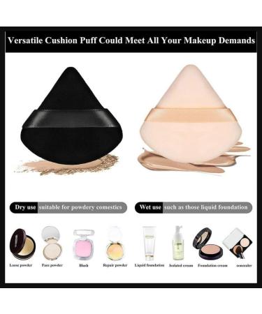 Angelkiss 62RF Powder Puff 12 Pieces Black Skin Acrylic Mixed Colour - Buy Online on GoSupps.com