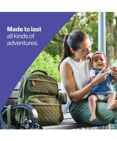 BabbleRoo Large Diaper Backpack with Changing Mat Pacifier Bag & Stroller Straps - Black | International Shipping - Buy Online on GoSupps.com