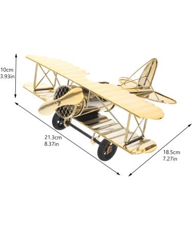 Yardenfun Airplane Model Crafts Home Decor Vintage Decor Retro Decor Metal Craft Plane Adornment Wrought Iron - Buy Online on GoSupps.com