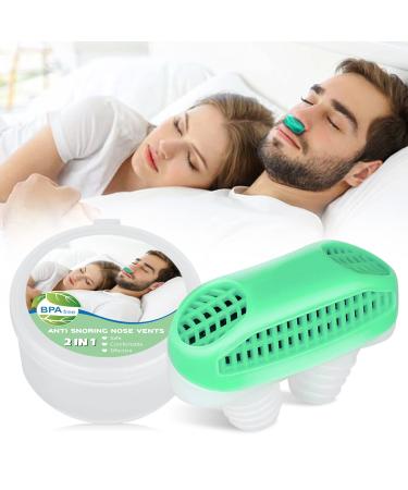 Anti Snoring Devices Upgrade 2 in 1 Nose Air Purifier Nasal Vents Plugs Clip Snoring Reduce for CPAP Users Stoppers for Women Men Snore Stop Snoring Sleep Aid Snore Reducing for Better Sleep