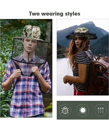 Songyea Mosquito Net Hat - Beekeeper Sun Protection with Removable Mosquito Net | Fast-Dry Wide Brim Gray Hat for Camping Hiking Fishing - Buy Online on GoSupps.com