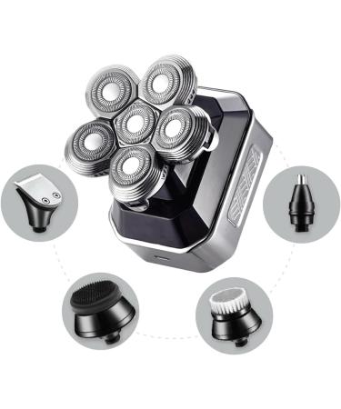 5 in 1 Head Shaver for Men Face Beard Trimmer Waterproof Razor with Rotary Blades Clippers Nose Trimmer Brush Massager Shaver for Bald Men All New FlexSeries Electric Head Hair Shaver