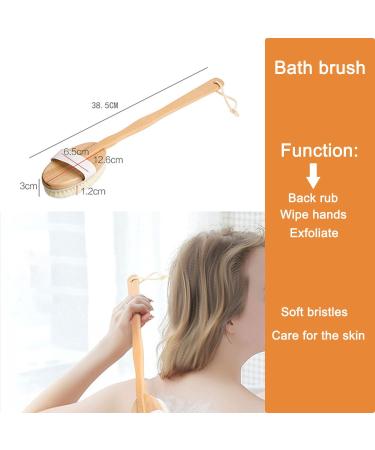 3-Piece Long Handle Back Scrubber Set - Exfoliating & Soft Bristles - Buy Online on GoSupps.com