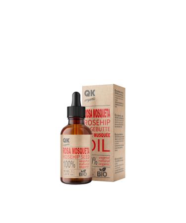 Rosehip oil organic - 100% pure organic vegan - 50 ml glass bottle - for scars and stretch marks - anti -folds anti -aging - cold -pressed