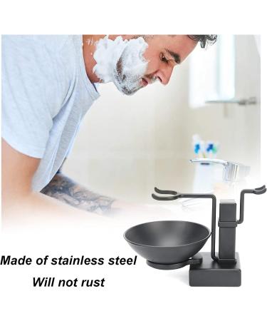 Sonew Shaving Brush Holder & Stand - Zinc Alloy Shaving Brush Set for Men | Beauty Salon & Household Use (Black) - Buy Online on GoSupps.com