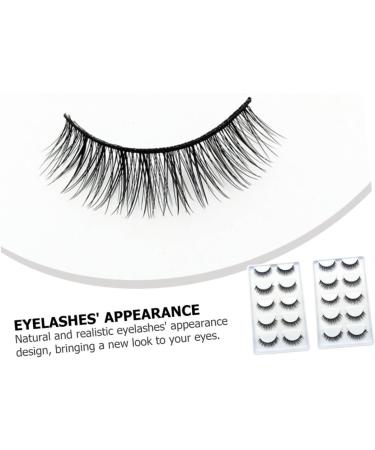 DOITOOL 10 Pairs Fake Eyelashes Girl Makeup Eyelashes False Eyelashes Fake Lashes Makeup Accessories Natural False Lashes Natural Makeup False Fluffy Eyelashes 3d Chemical Fiber Cosmetic - Buy Online on GoSupps.com