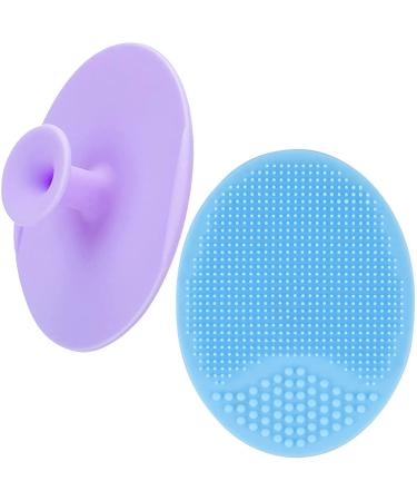 LYMGS Silicone Facial Cleansing Brush Soft Manual Face Scrub Clean Tool Exfoliator Blackhead Acne Pore Pad Cradle Cap Face Wash Brush for Deep Cleaning Skin Care Blue 1 Pack FaceBrush-Blue