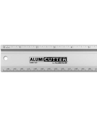 Alumicolor alumicolor aluminum straight edge with center finding back  ruler, 12 inch, gold