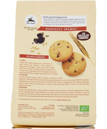Alce Nero Wheat biscuits Cappelli with chocolate chips Lot of 3 organic biscuits with black chocolate gouts 250 g - Buy Online on GoSupps.com