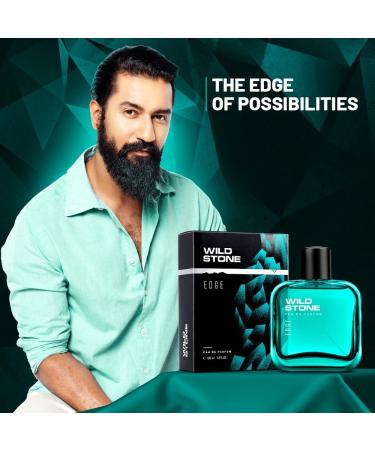 Wild Stone Edge EDP Premium Perfume for Men 100 Ml | Long-lasting Eau De Parfum | Luxury Fragrances | Fragrance for Modern Lifestyle | Ideal Gift For Him | Premium Scent For Men - Buy Online on GoSupps.com