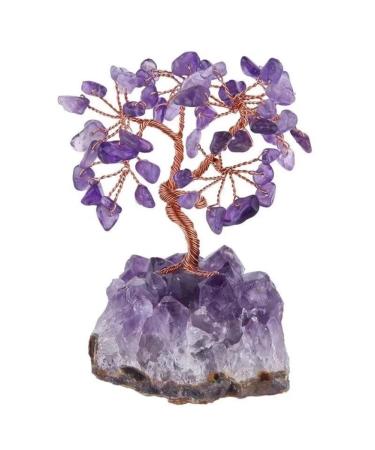 Natural Crystals and Stones Natural Gem Stones Raw Amethyst Cluster Hand Made Lucky Crystal Tree for Decoration for Decoration kaixun (Color : Light Grey Size : 1PC) 1PC Light Grey