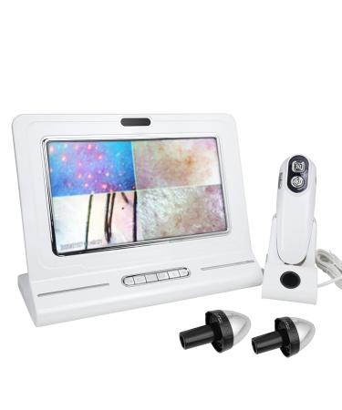 11 Inches Skin Hair Health Analyzer 50X Three Spectra and 200X Magnification Skin Detector Moisture Tester with HD LCD Screen Digital Four-Picture Comparison & 16G Storage for Home Spa Salon Use