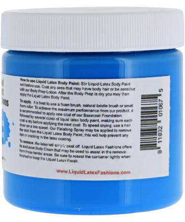 Liquid Latex Fashions Ammonia Free Neon Blue Body & Face Paint - 4 oz for Halloween Artwork Theater Cosplay & Parties - Buy Online on GoSupps.com