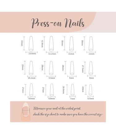 BABALAL Long French Fake Nails: Matte Yellow Ballerina Butterfly Acrylic Press-on Nails - 24Pcs for Women and Girls - Buy Online on GoSupps.com