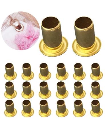 Candle Wax Buttonhole Kit 20pcs Metal Candle Eyelet Grommets DIY Scented Candle Tablets Making Tool Accessories