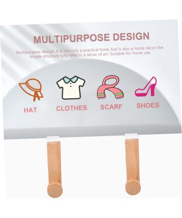 GLEAVI 4 Pcs Door Hook Heavy Duty Clothes Rack Wooden Coat Hangers Hanging Door Hangers Wrought Iron Robe 7.5x5cmx2pcs Whitex2pcs - Buy Online on GoSupps.com