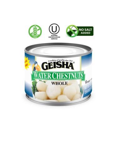 GEISHA Water Chestnuts Whole 8OZ (Pack of 12) | Kosher Certified, Gluten-Free, No Salt & Sugar | Less than 100 Calories - Buy Online on GoSupps.com
