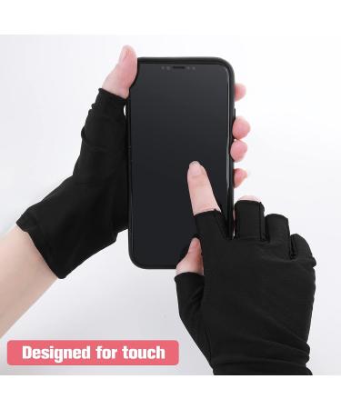 WLLHYF Anti UV Gel Nail Lamp Gloves - Professional Fingerless Protection for Nail Art DIY - Moisturizing Skin Care - 1 Pair - Buy Online on GoSupps.com