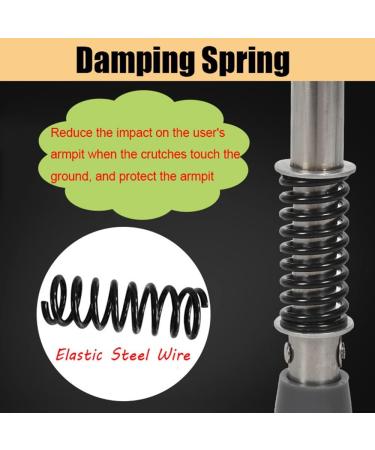 Crutches for Adults with Damping Spring Crutches with Soft Ergonomic Handle Grips Forearm Crutches Walking Crutches Post Injury Or Surgery Support for Elderly Handicapped Disabled Adults Fashionable - Buy Online on GoSupps.com