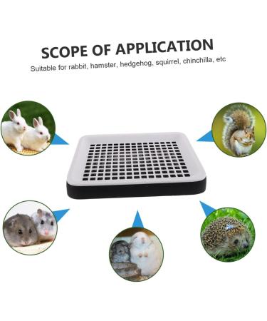 HAPINARY Box Hamster Toilet Bunny Trainer Toilet Plastic Pet Toilet -Fall Bunny Potty Rabbit Training Potty Rabbit Potty Bunny Cage Toilet Small Pet Cage Supply Bunny Pet Toilet 24.5X19.5X3CM Black - Buy Online on GoSupps.com