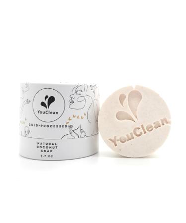 Silky Creamy Natural Coconut Soap - Handcrafted Cold Processed Soap for Face & Body - All Skin Types - 7.7 oz (Coconut - Buy Online on GoSupps.com