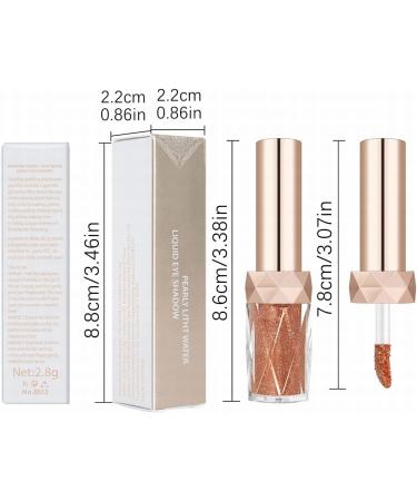  Fanlulu Liquid Shimmering Eyeshadows Monochrome Pearl Liquid Lazy European and American Style Eyeshadow Pearls and Diamonds Glitter Eyeshadow Liquid (06 Shiny Brown) - Buy Online on GoSupps.com