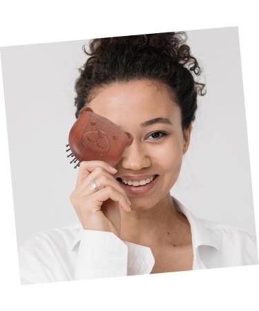 Buy Hapinary Bear-Shaped Wooden Comb & Massage Brush - Scalp Washer & Hair Massage Tool - Ideal for Healthy Hair Care | International Shipping Available - Buy Online on GoSupps.com
